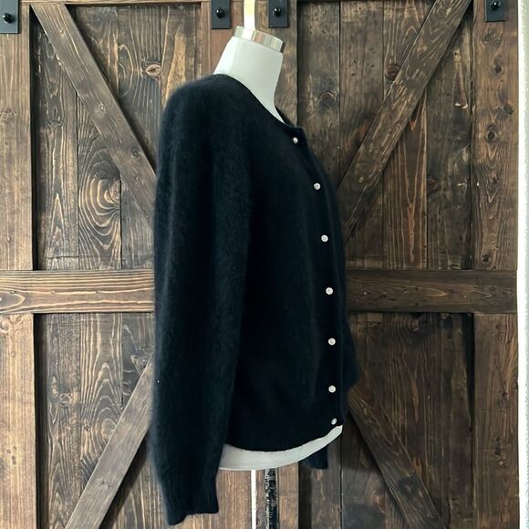 I.B diffusion vintage fuzzy rabbit hair black sweater Sz- Med - Picture 3 of 10